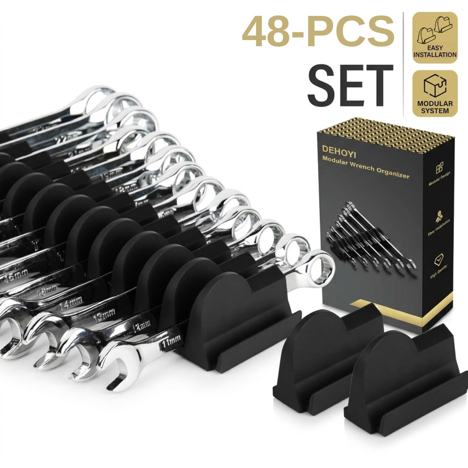 Men Accessories Drawer - 48-teiliger modularer Schraubenschlüssel-Organizer, Werkzeugschubladen-Aufbewahrungsregal mit metrischen