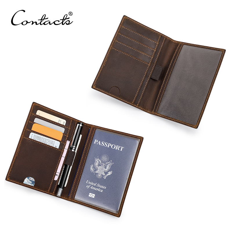 Men'S Accessories On Sale - CONTACT'S Reisepass-Etui für Herren Echtes Leder