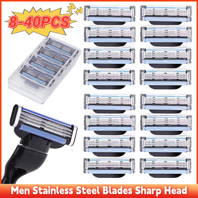 Men Accessories Combo Gift - 8-40Pcs Rasierer Schneiden Köpfe für Gillette