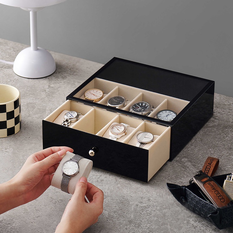 Men Accessories Drawer - Luxuriöse Uhrenboxen aus Kunststoff mit 5/8