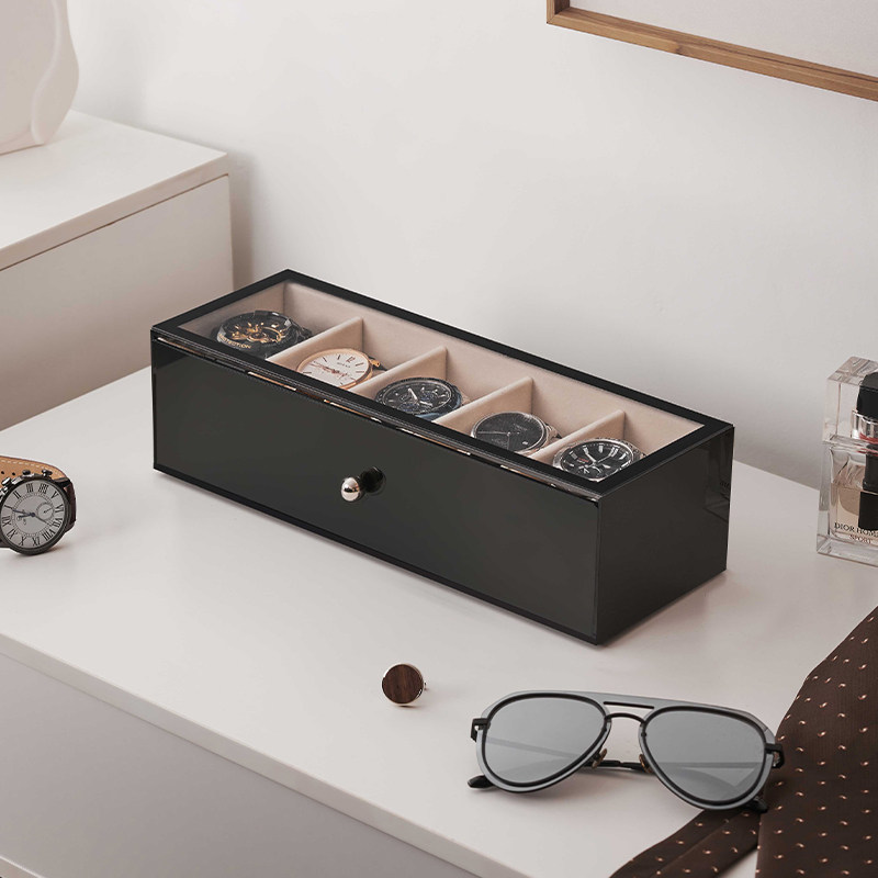 Luxuriöse Uhrenboxen aus Kunst – Men Accessories Drawer Bewertung und Preis